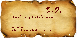 Domány Oktávia névjegykártya